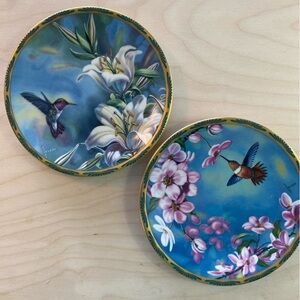 Pickard Hummingbird Plates Made in USA (EJ)
